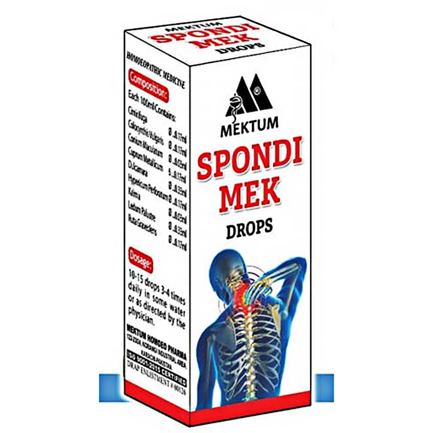 Mektum Spondi Mek Drops 30ml (cervical Issues, Bones & Joint Pain, Vertigo & Headache)